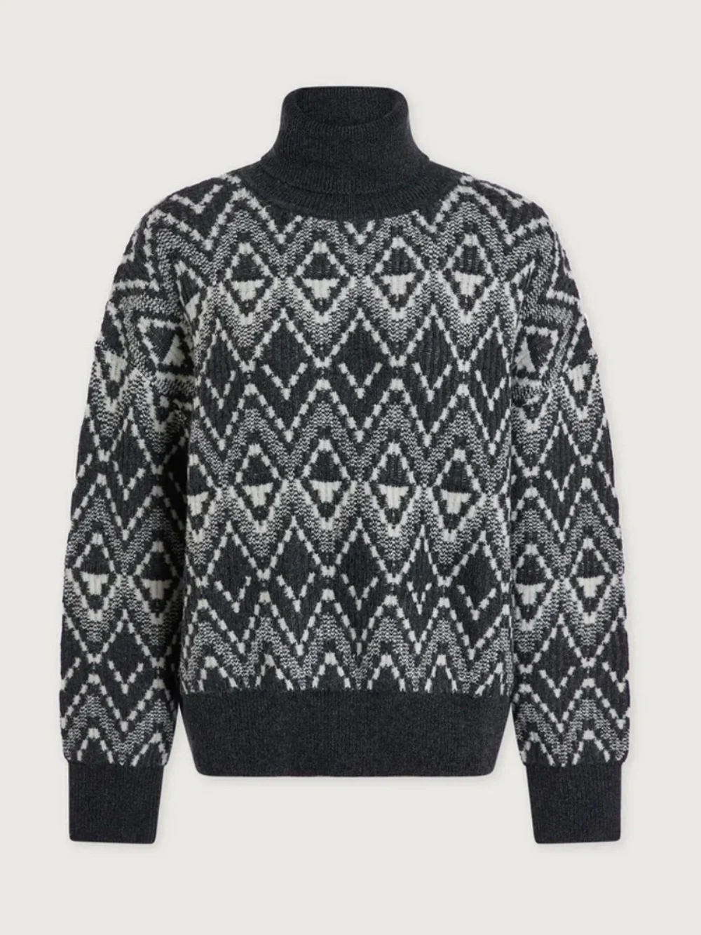 NWOT Varley Ida Relaxed Fairisle Roll-Neck Sweater